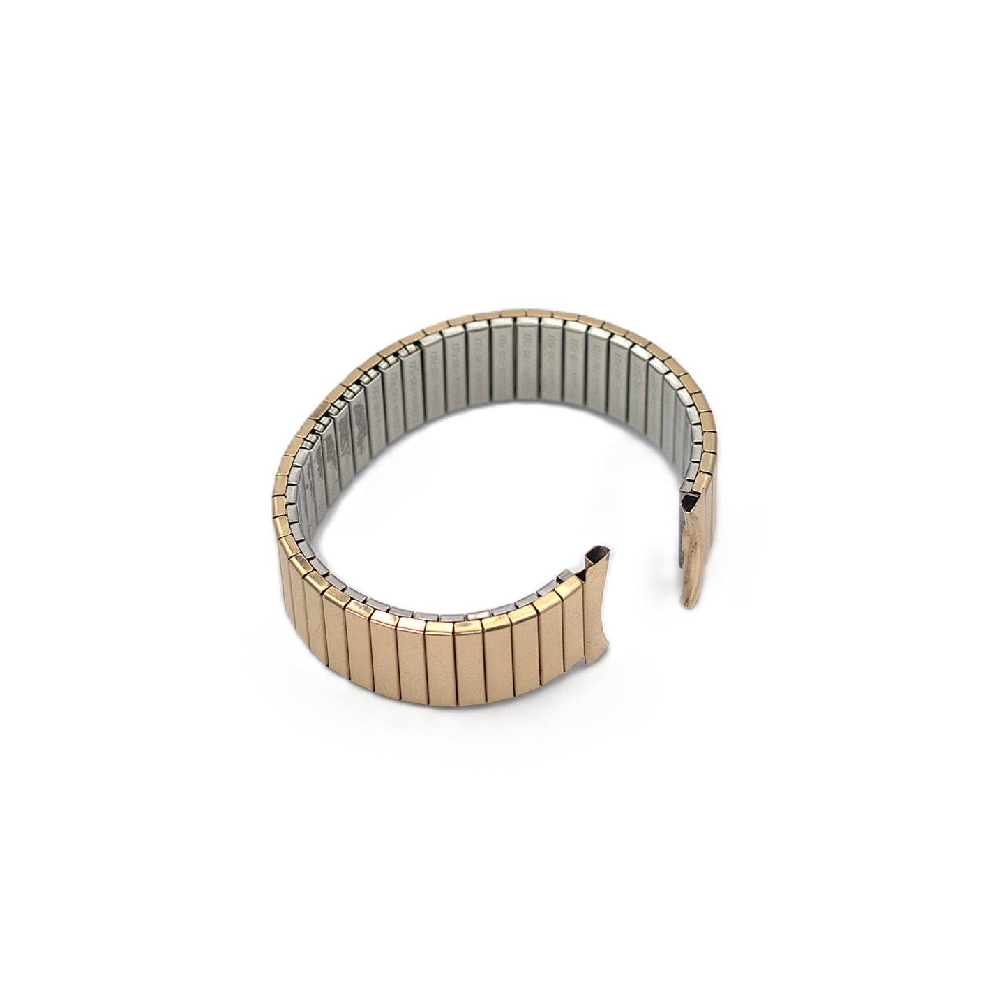 Stretchable Steel/Rose‑Gold Watch Band