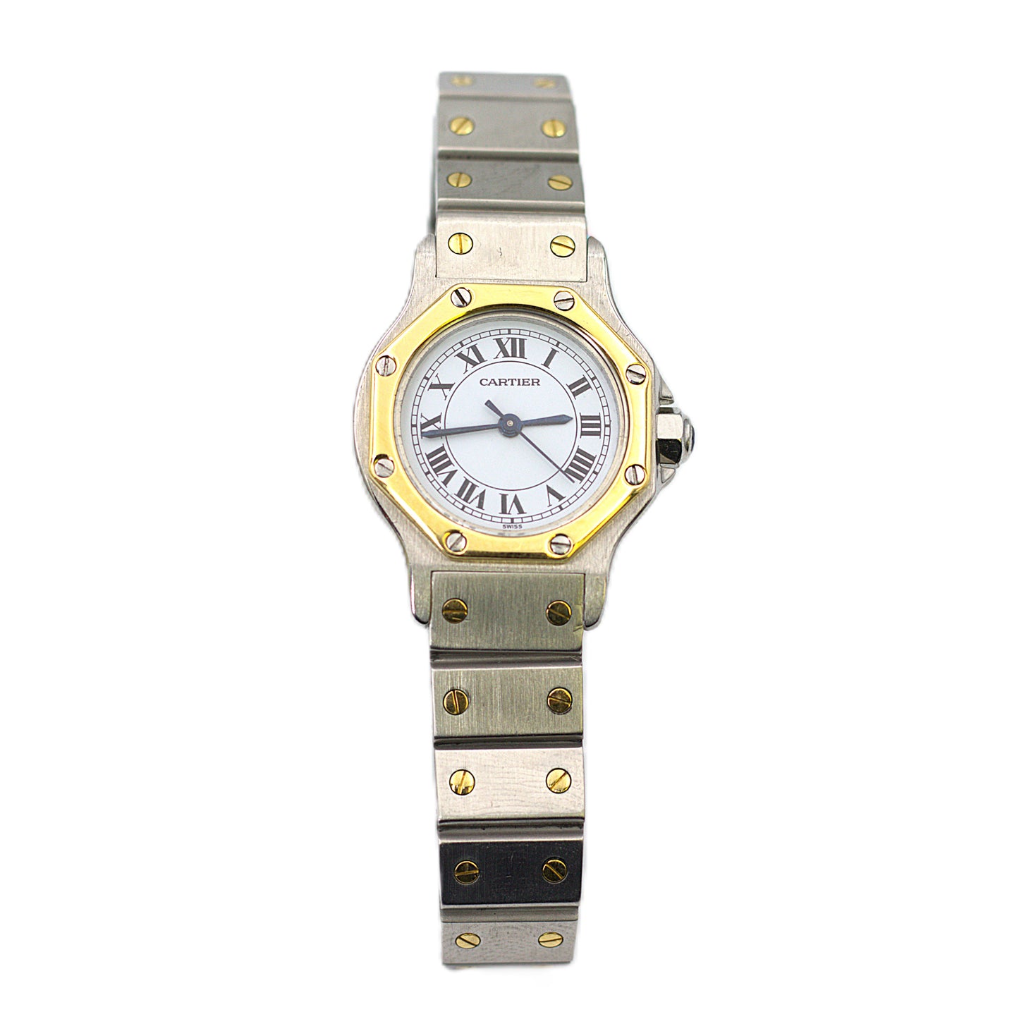 Cartier Santos Octagon Watch, Steel and Gold, Automatic