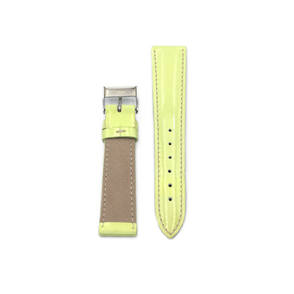 Lime Green Leather Strap with White Stitch